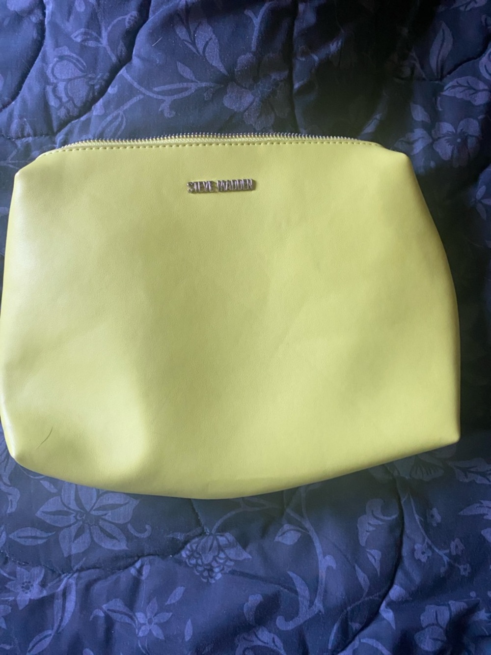 Steve Madden Lemon Yellow Cosmetic Pouch